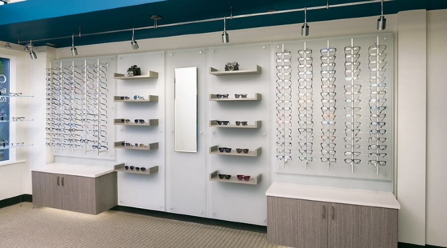 glasses showroom display stand