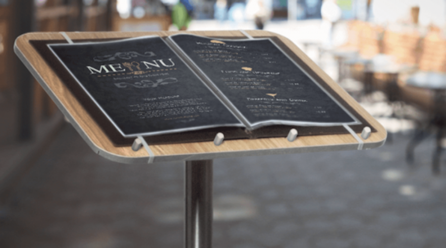 outdoor menu display stand
