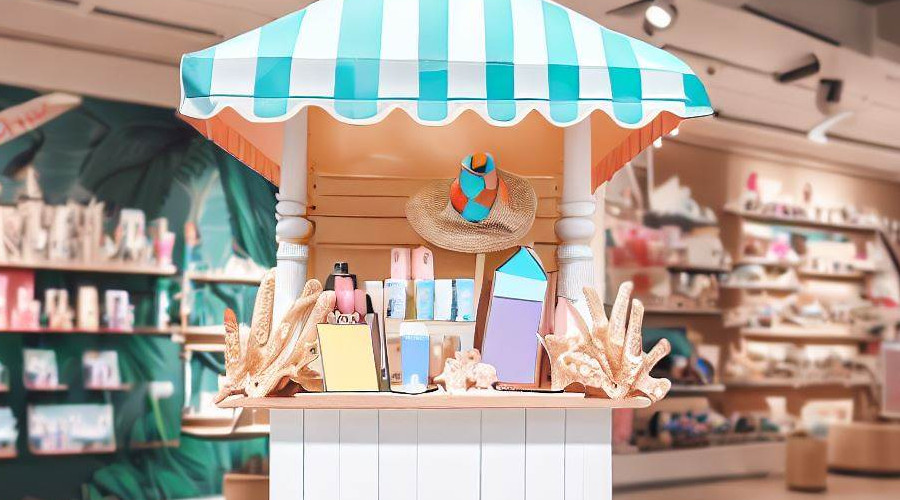 plinth stand summer themed products visual story